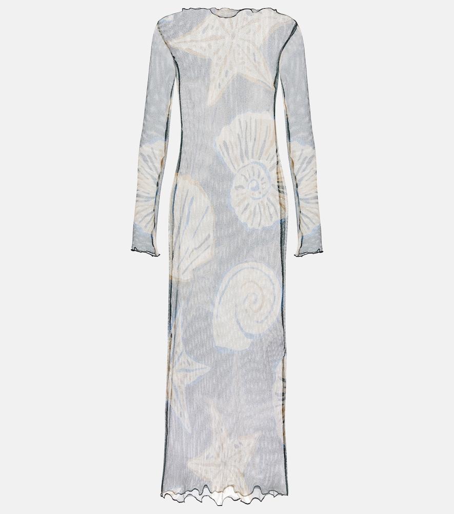 cala de la cruz ursa printed sheer beach dress
