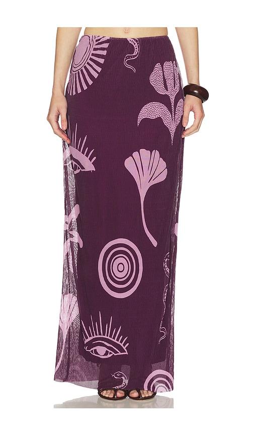 cala de la cruz vela skirt in purple.