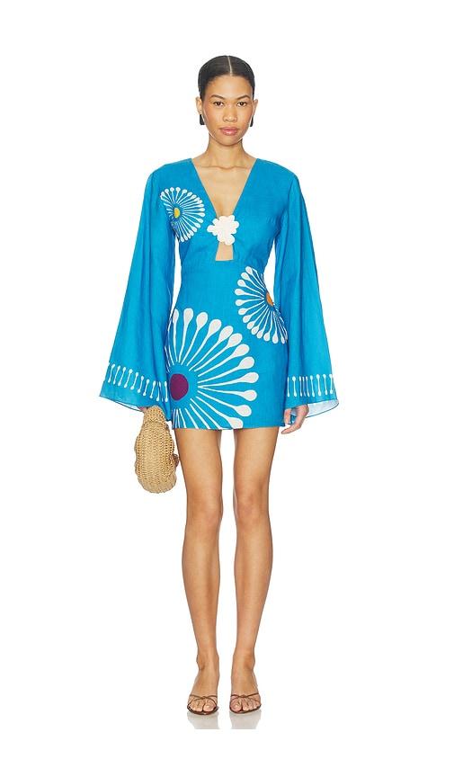 cala de la cruz vera dress in blue.