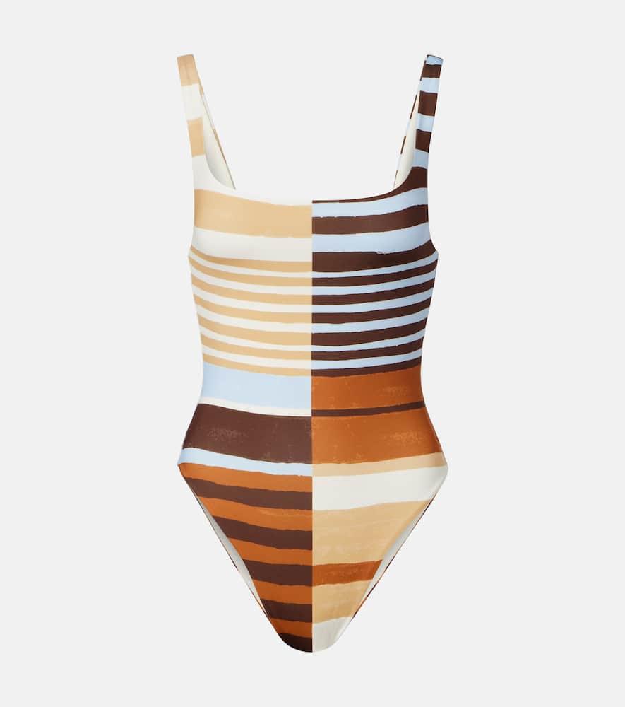 cala de la cruz vienna striped swimsuit