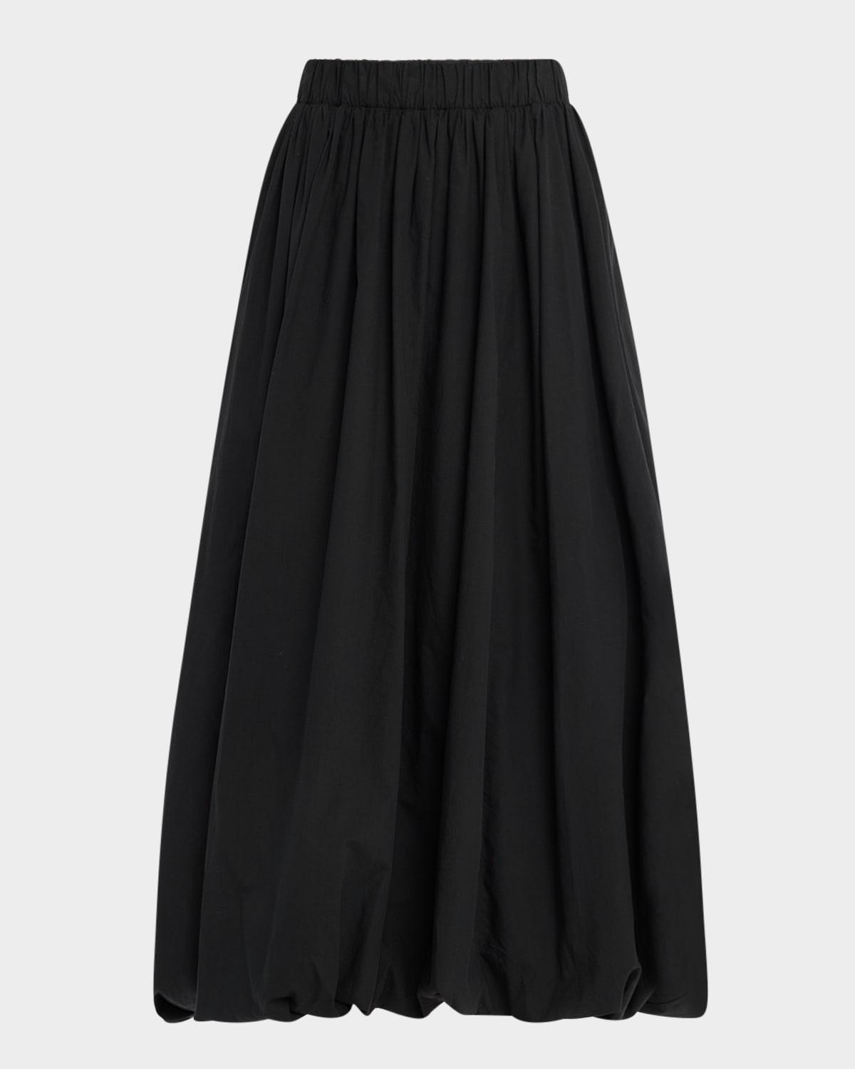 cala poplin bubble midi skirt