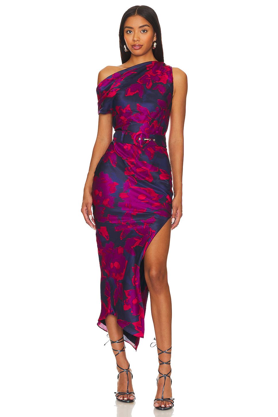 calantha off shoulder midi dress