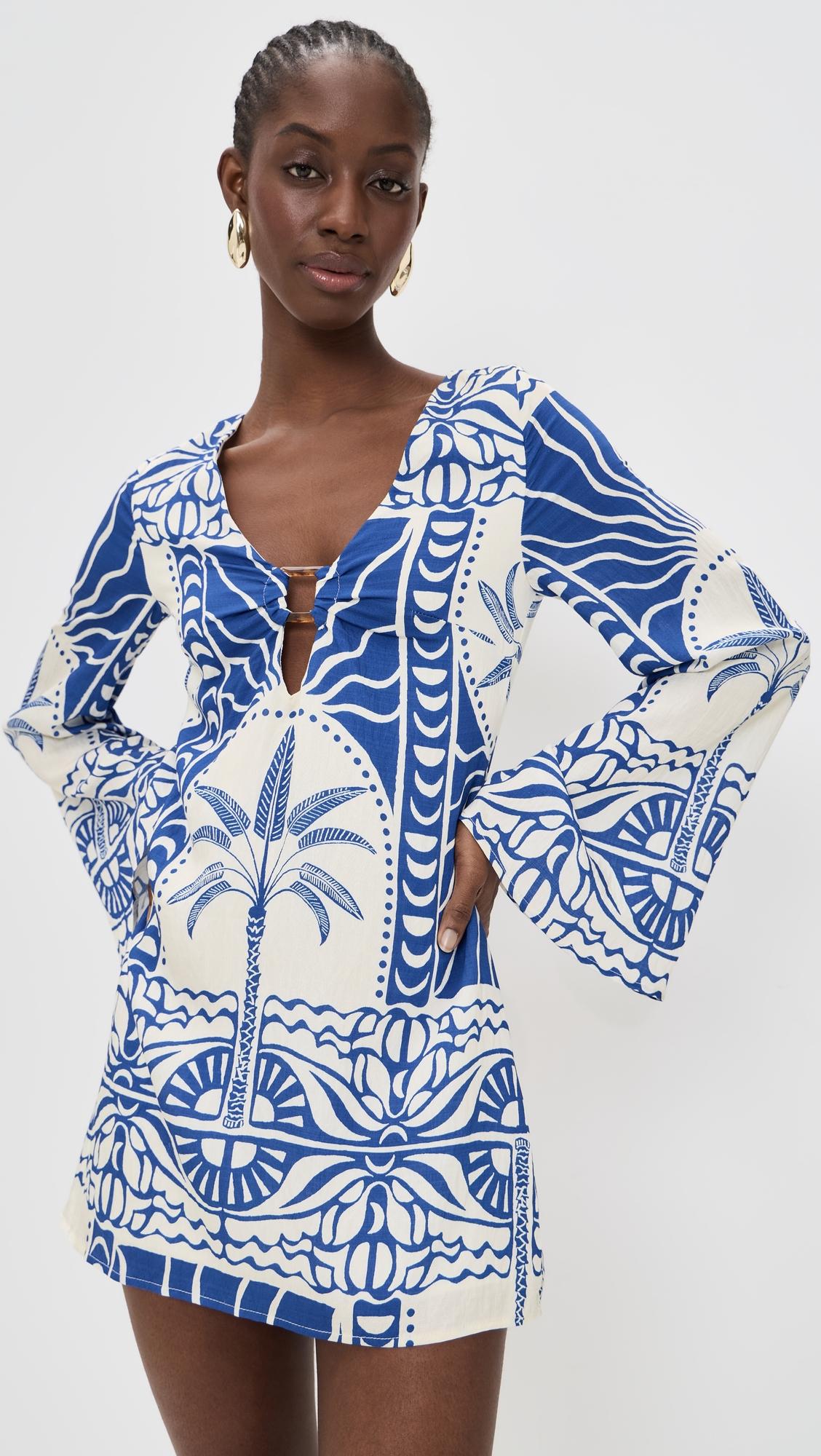 caledeira long sleeve mini dress
