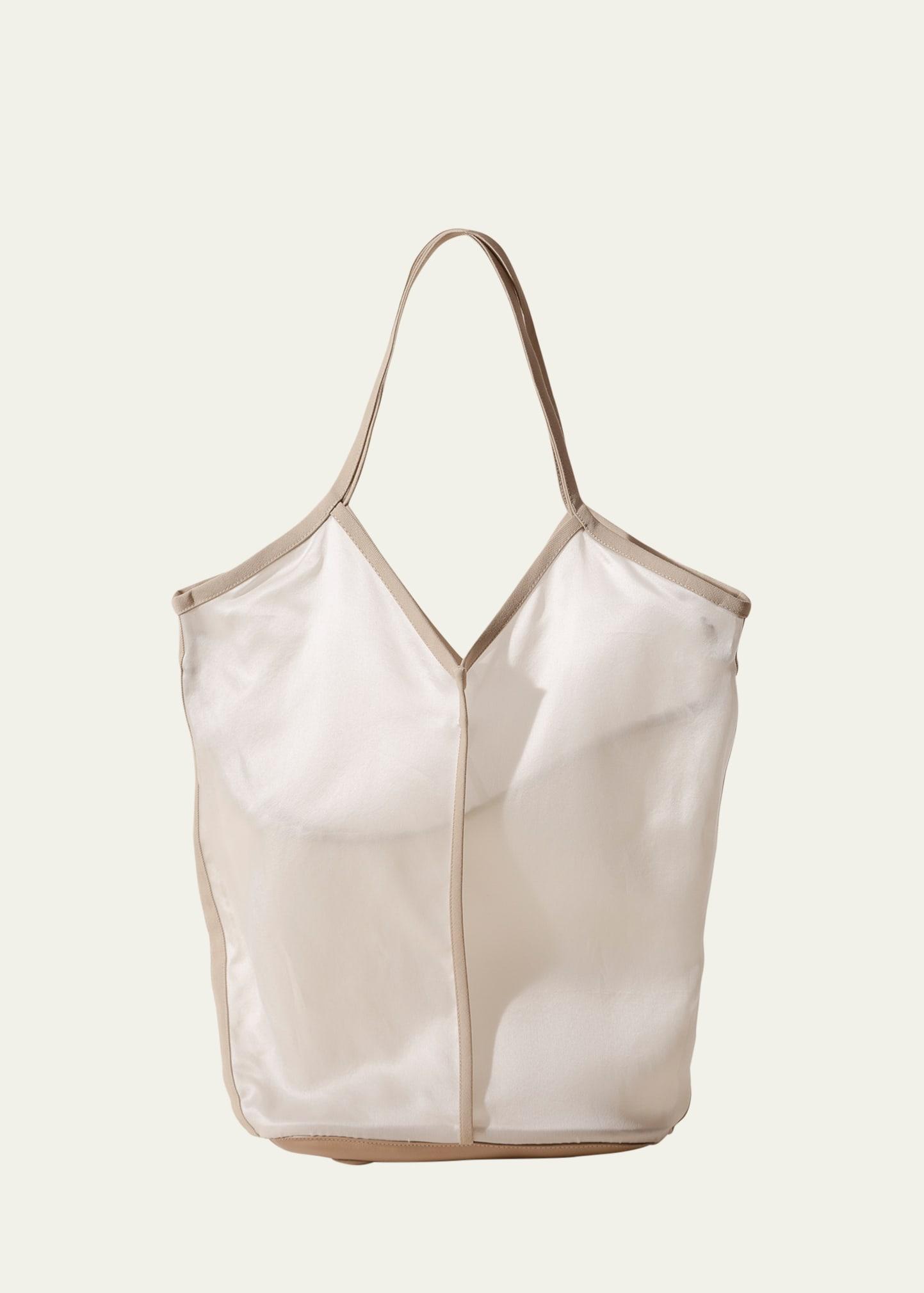 calella small mesh silk tote bag