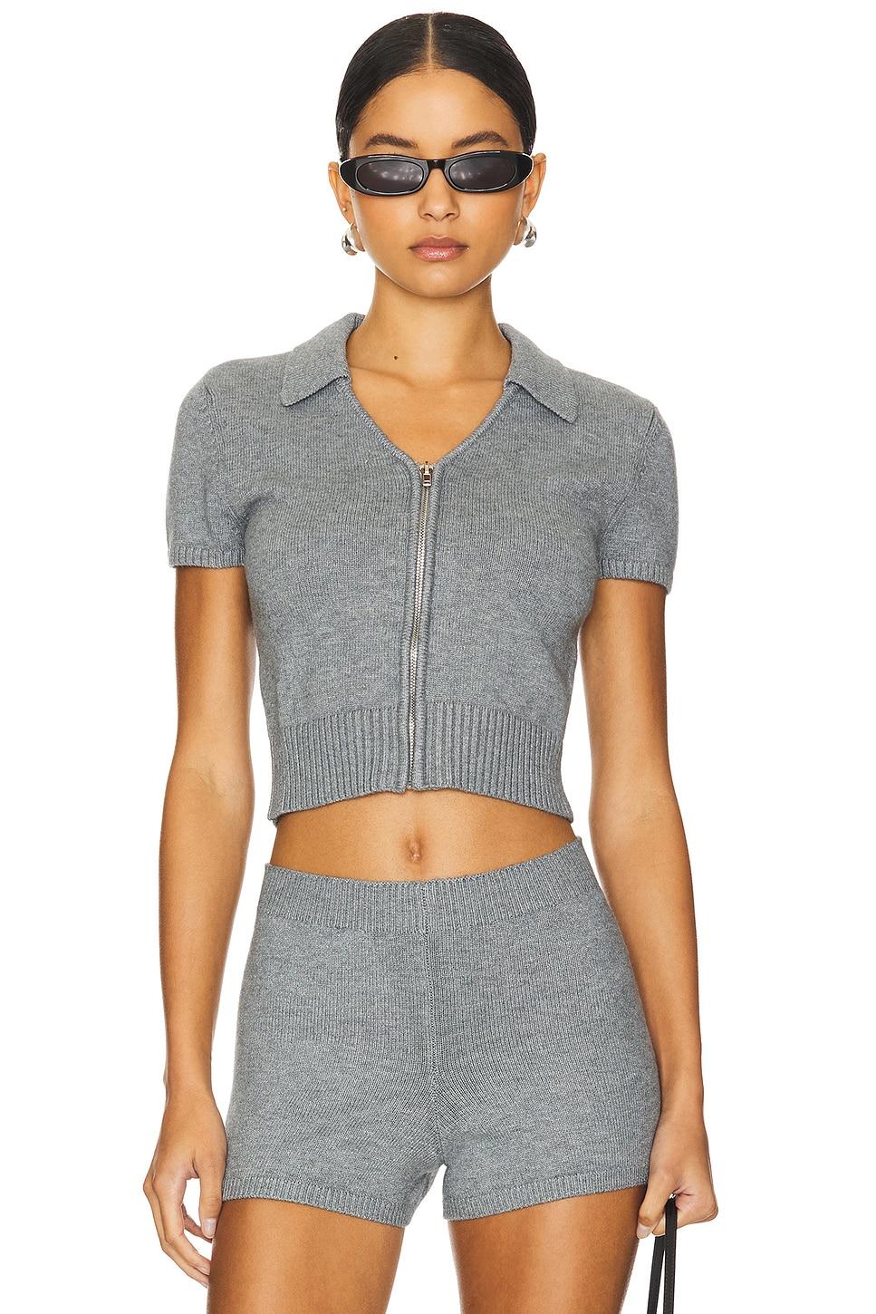 calesia zip-up top