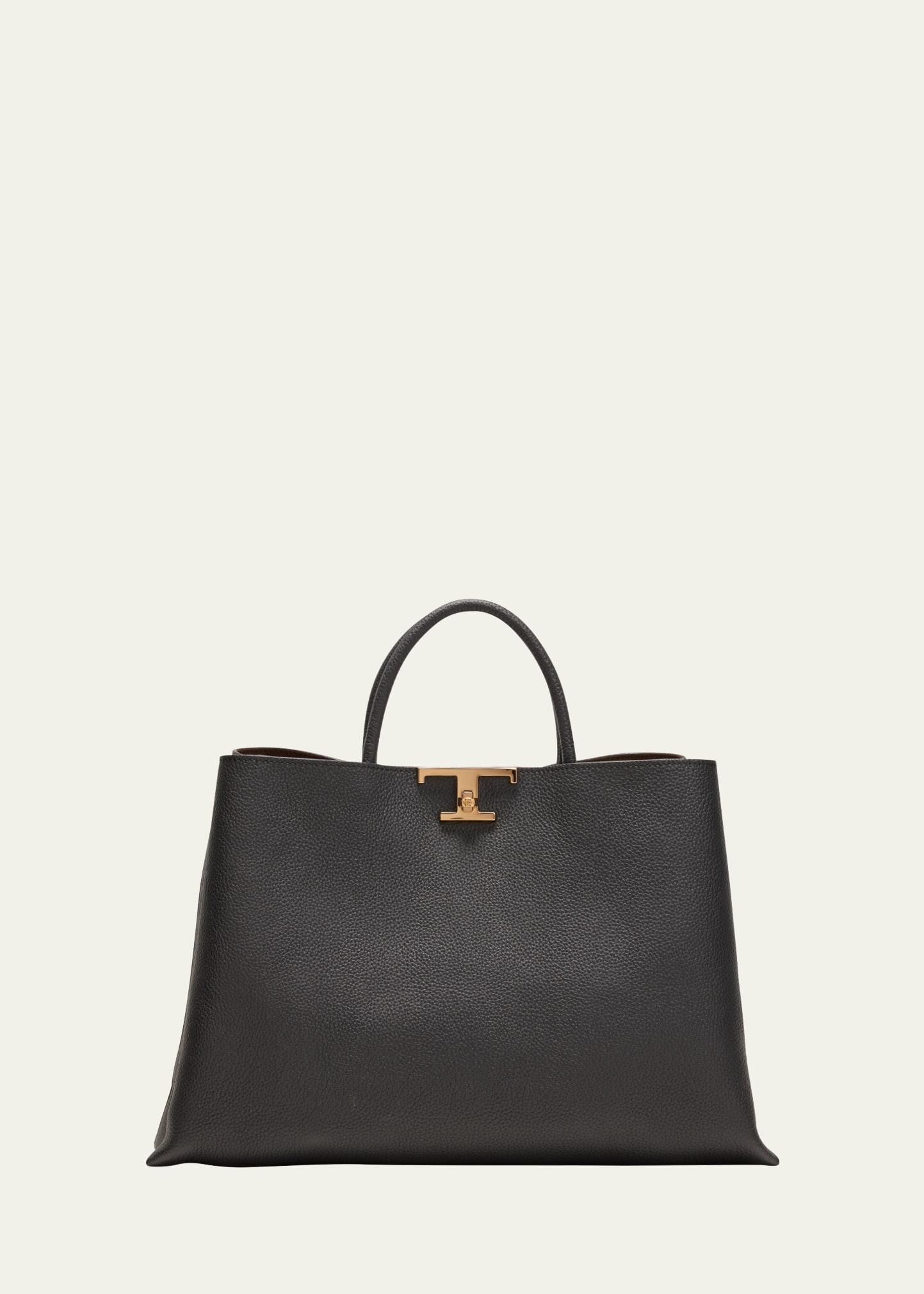 calf leather top-handle bag