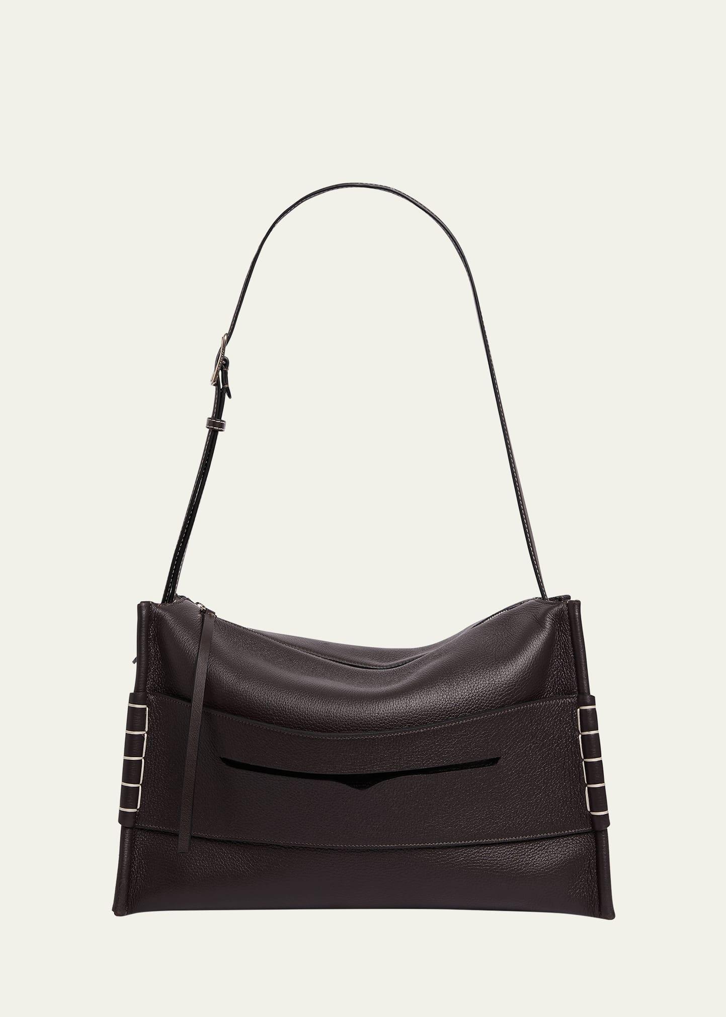 calfskin suede loafer messenger bag