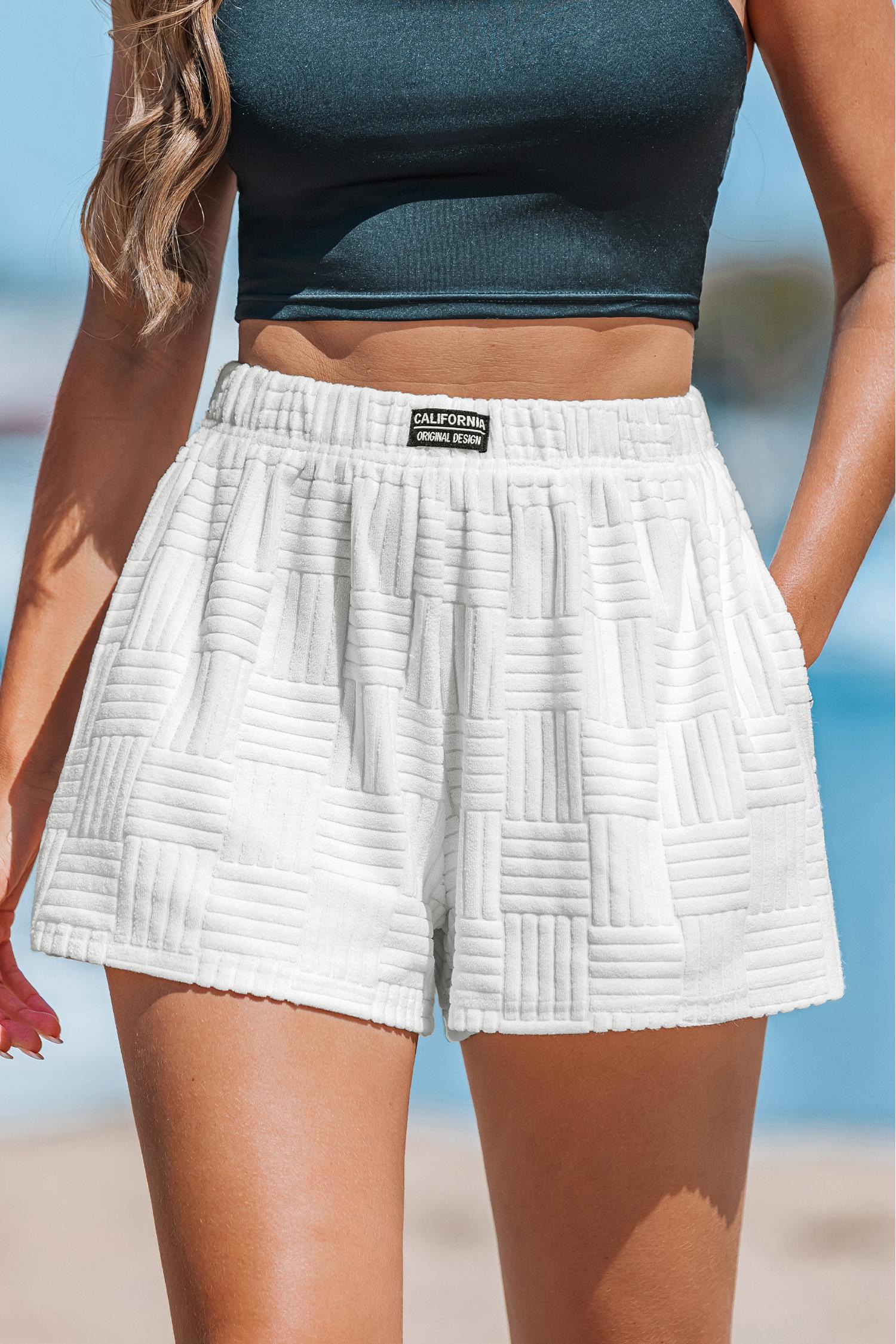 cali coast white shorts - l