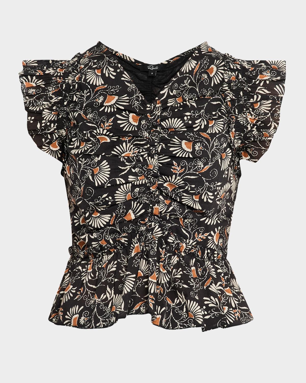 cali gathered blouse