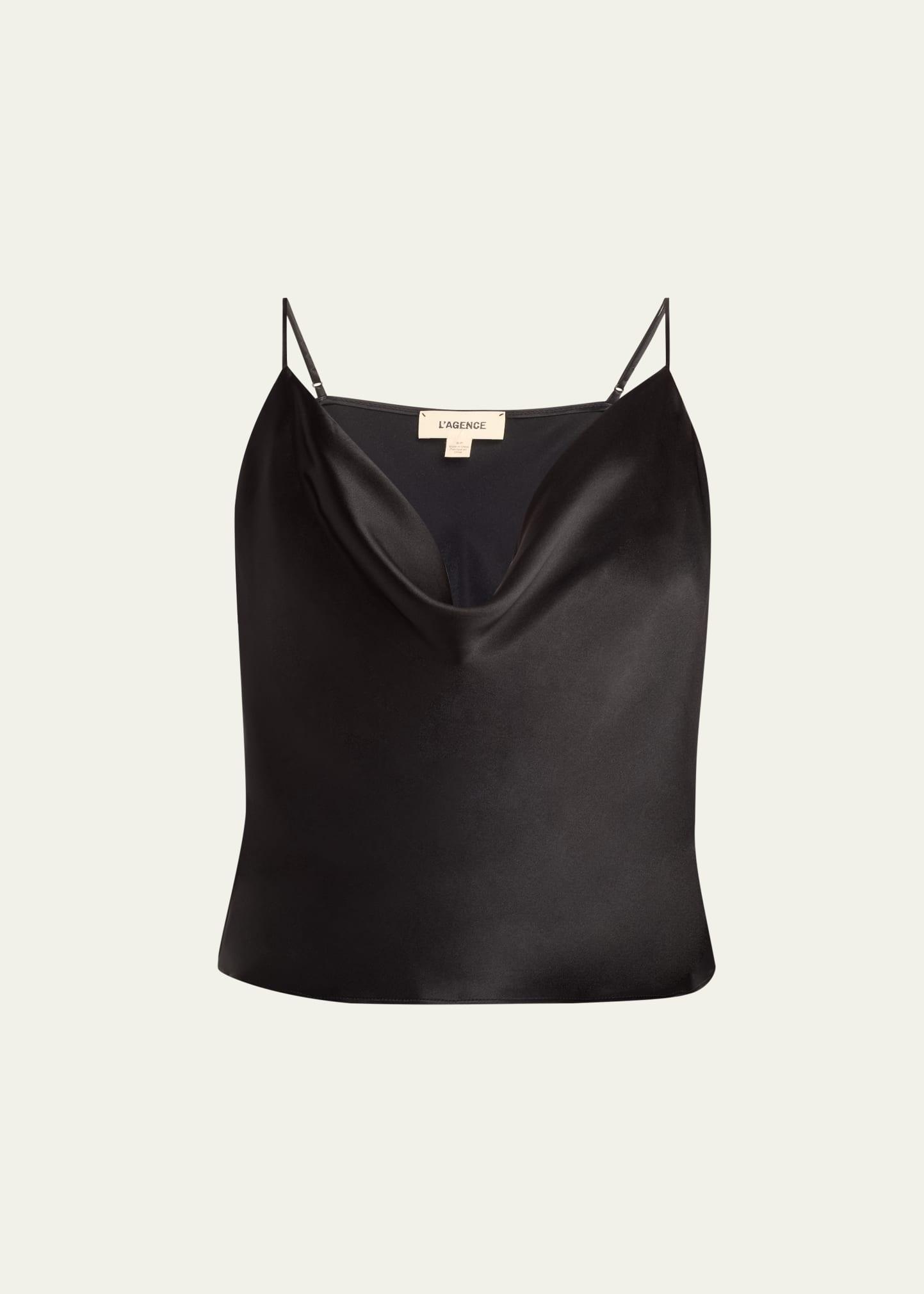 calista cowl-neck silk camisole