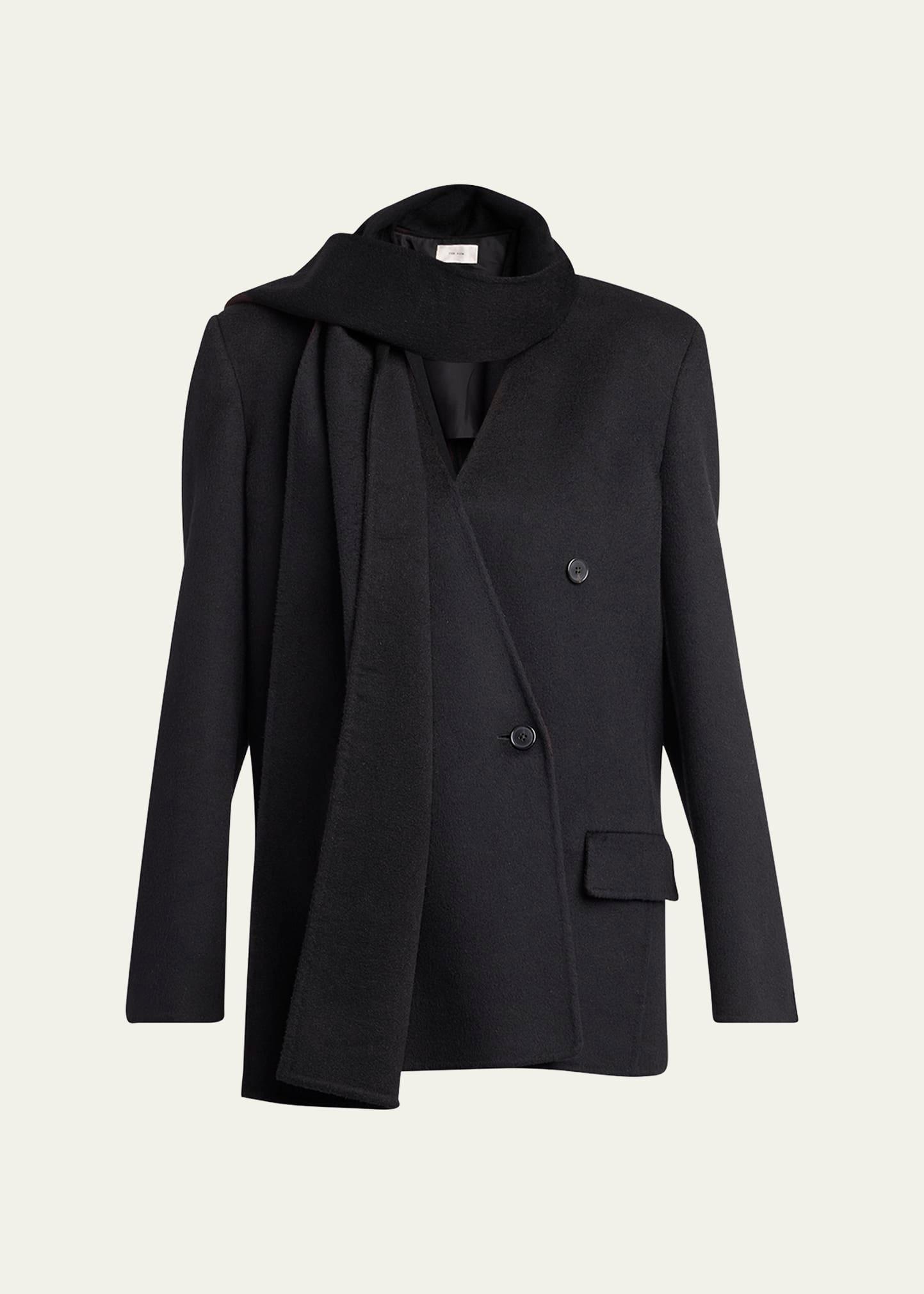 calitra cashmere double-breasted scarf jacket