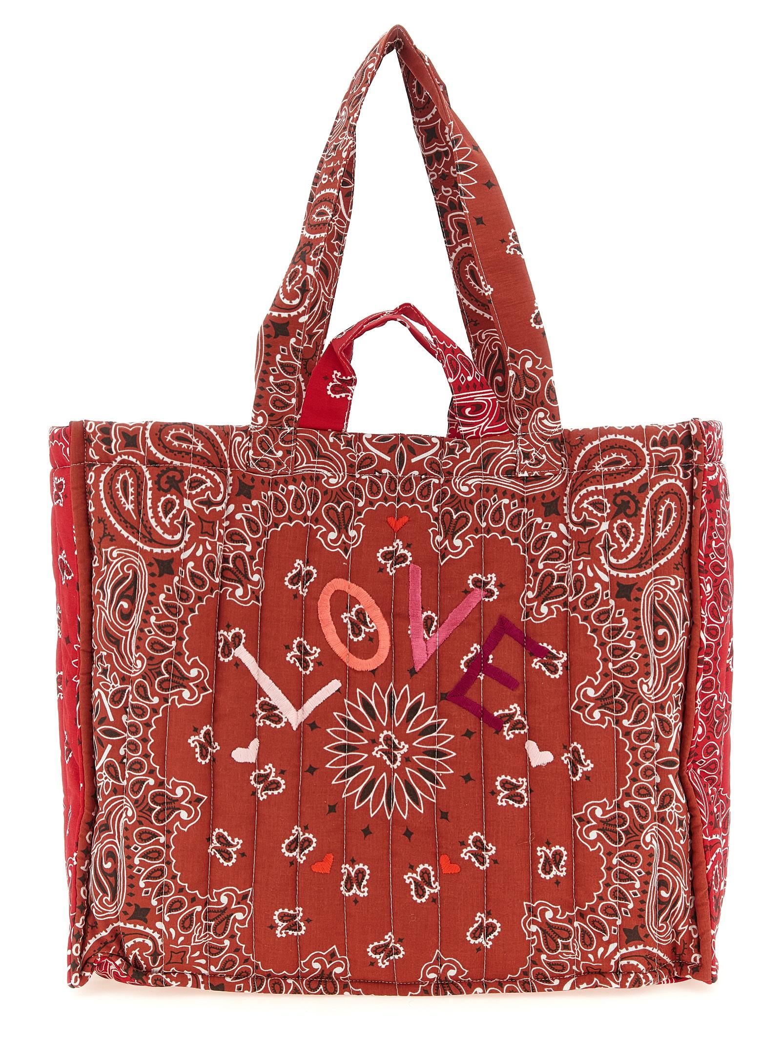 call it by your name cabas maxi shopping bag red cotton tote - women