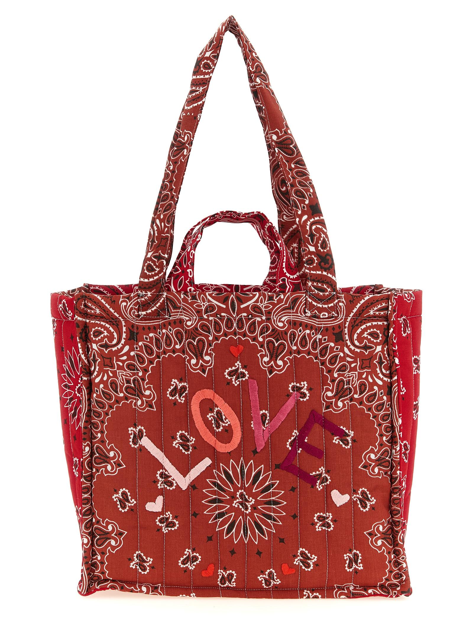 call it by your name medium cabas shopping bag red cotton tote - women