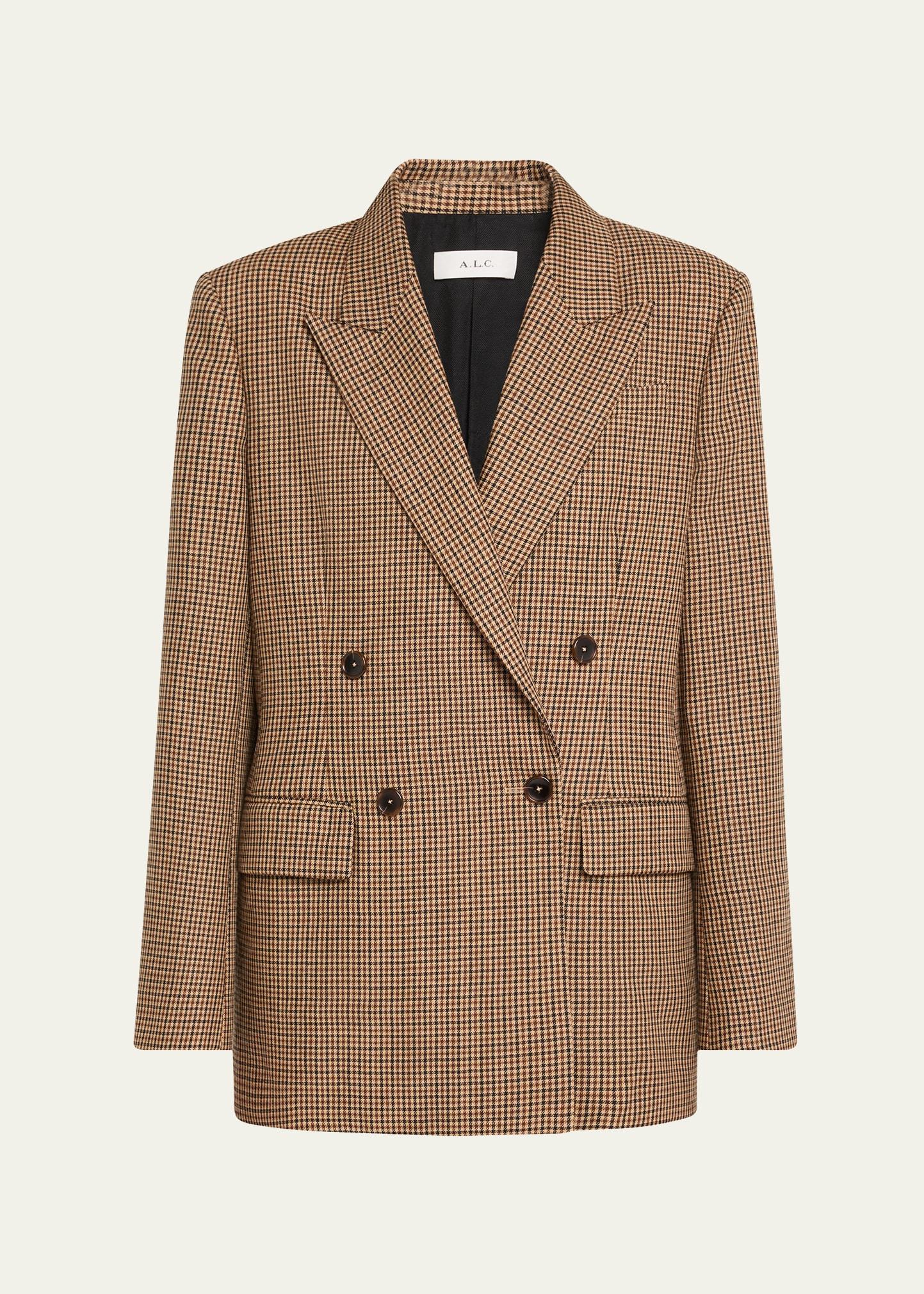 calla check double-breasted jacket