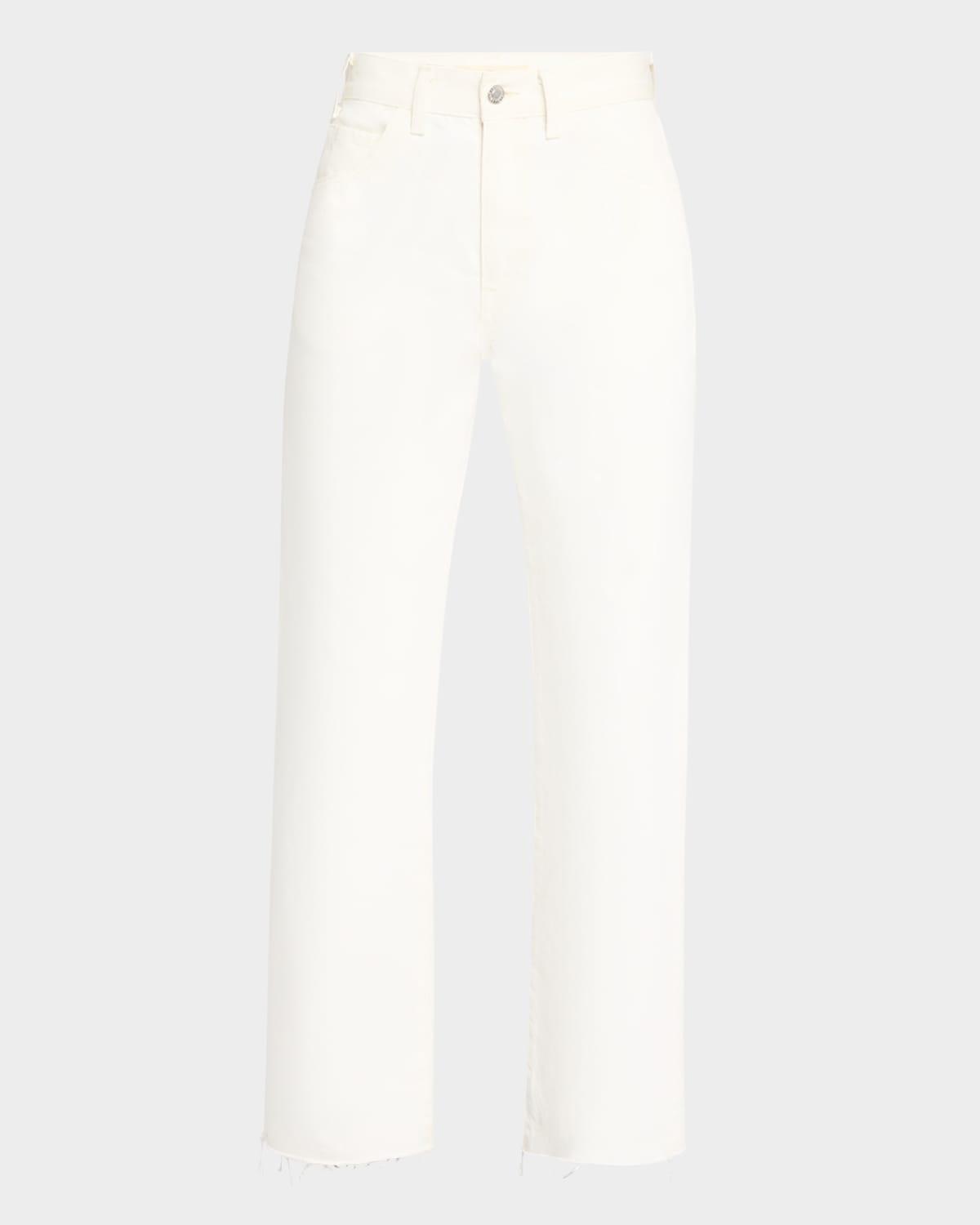 calla straight-leg ankle raw-hem jeans