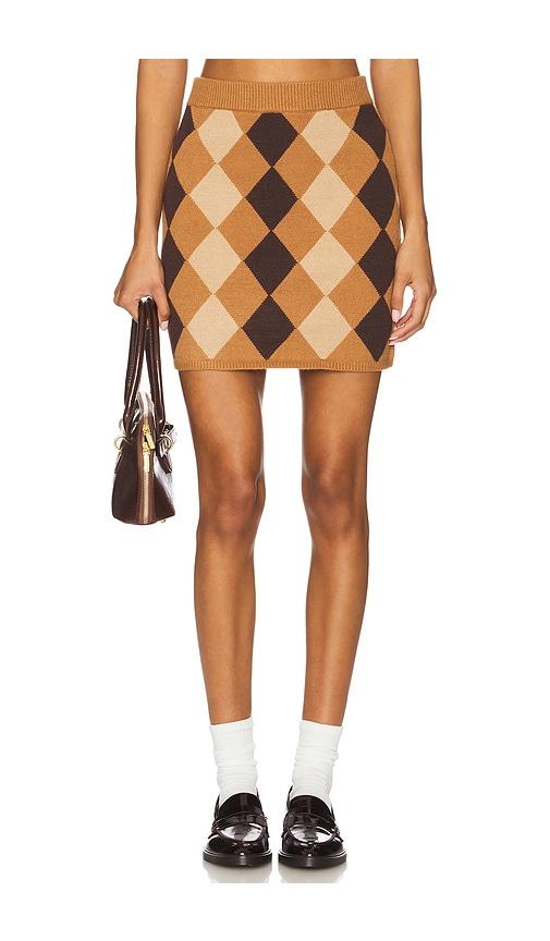 callahan dawn mini skirt in tan.