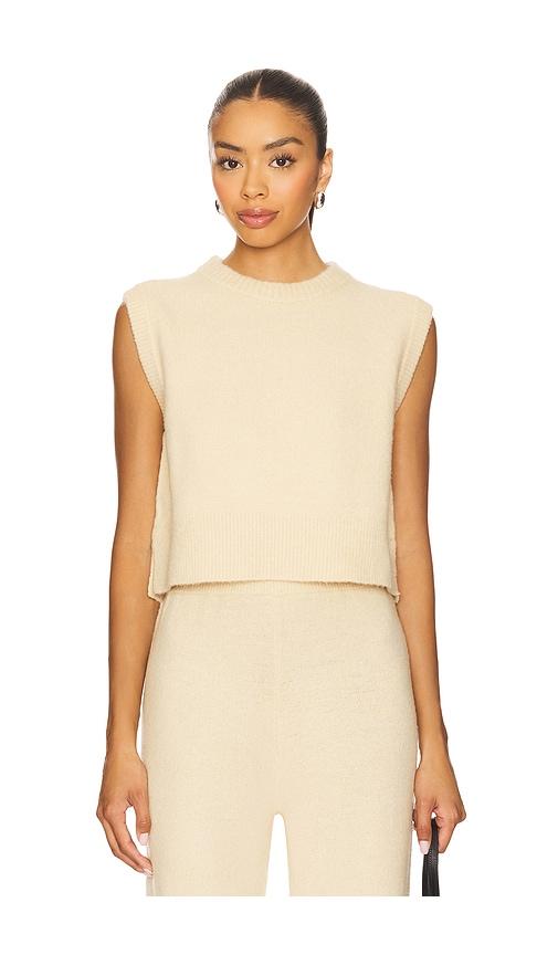 callahan pilar vest in cream.