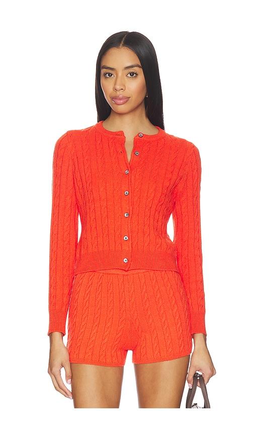 callahan valerie cardigan in orange.
