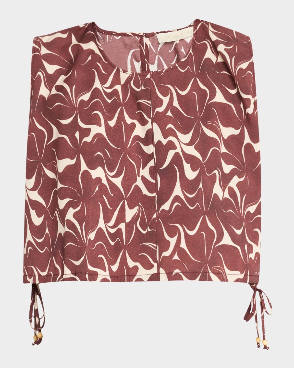 callas abstract-print crop top