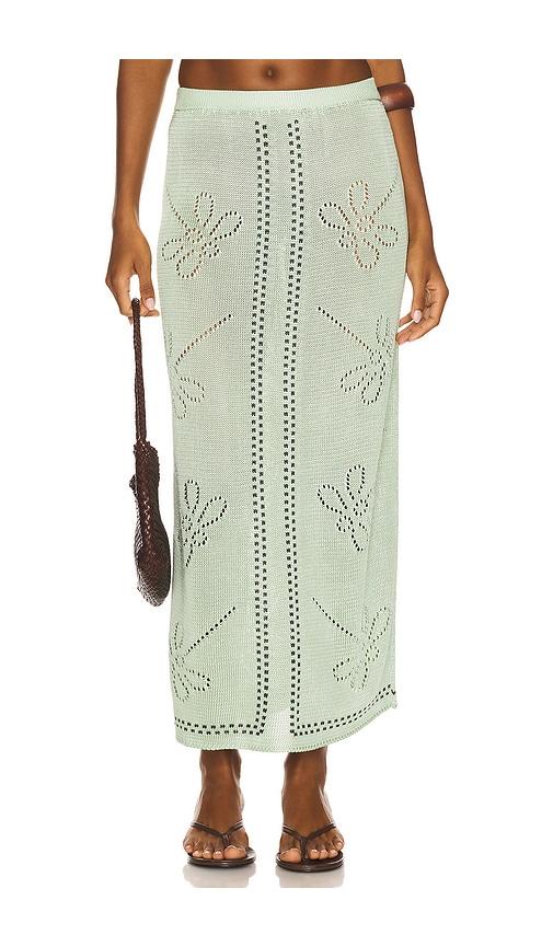 calle del mar garden party skirt in mint.
