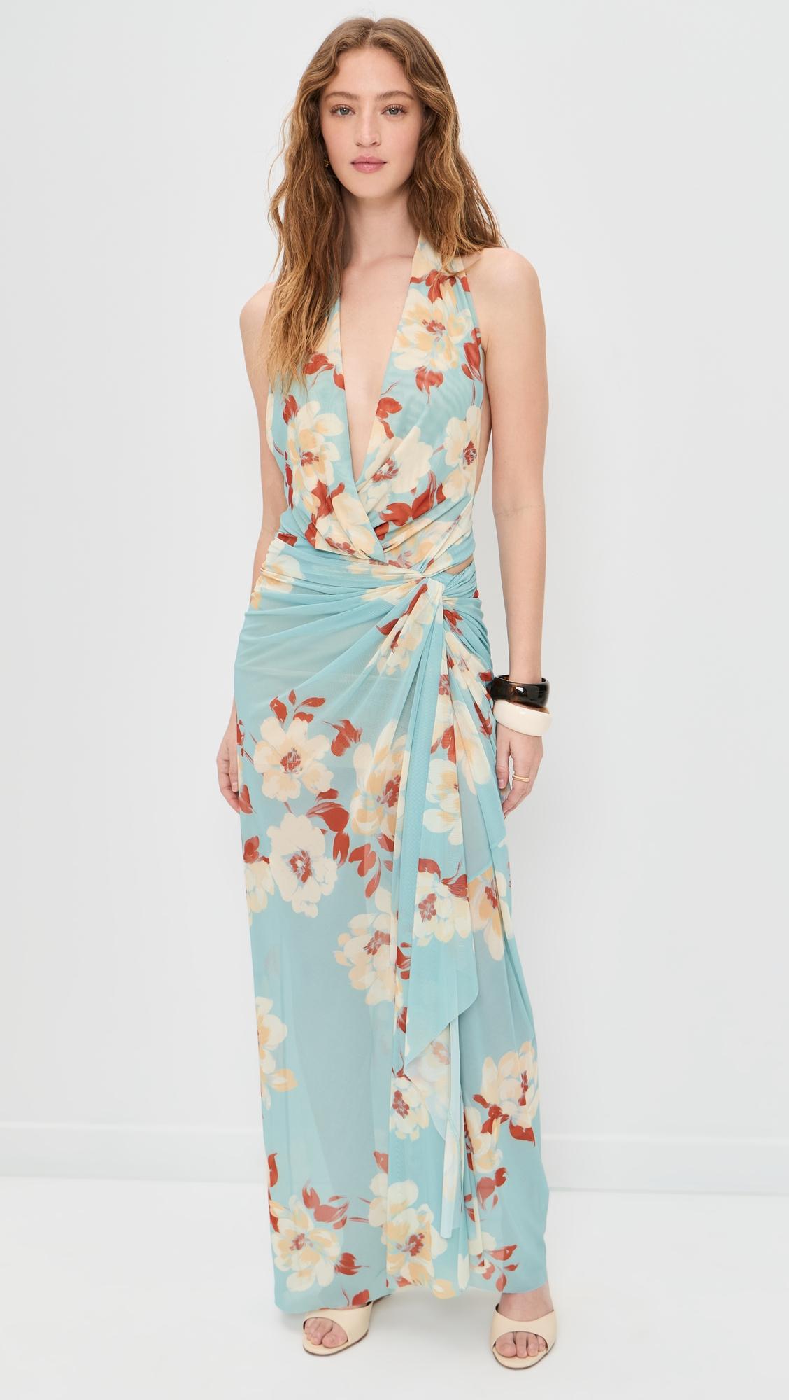 calliope drape maxi dress