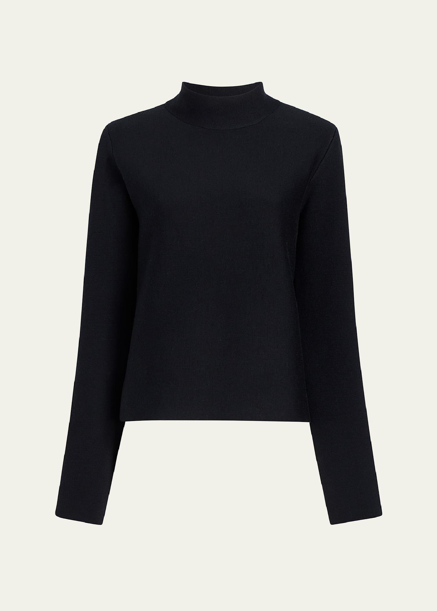 calliope mock neck wool-blend top