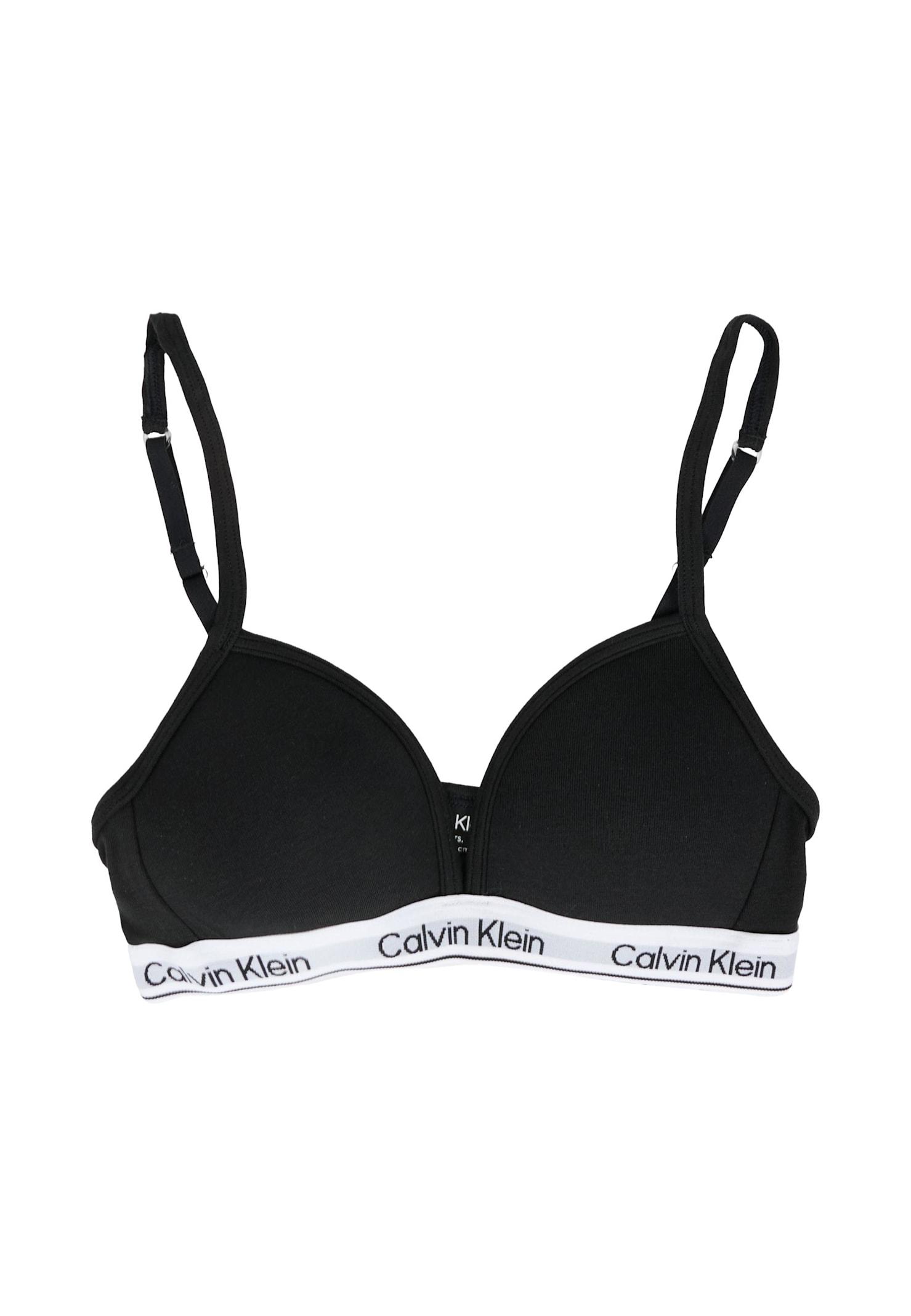 calvin klein black bra for girl with logo