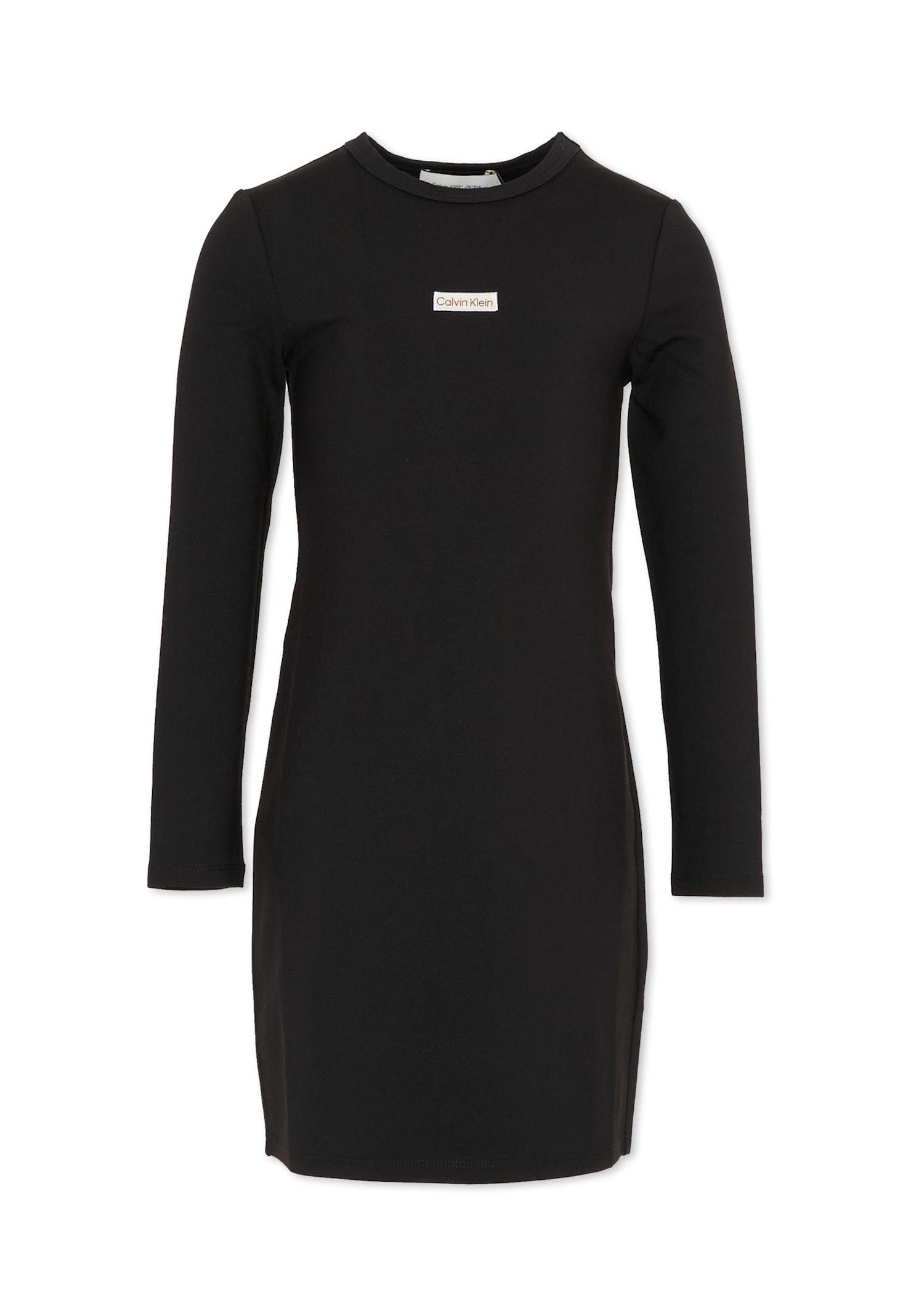 calvin klein black dress for girl with logo
