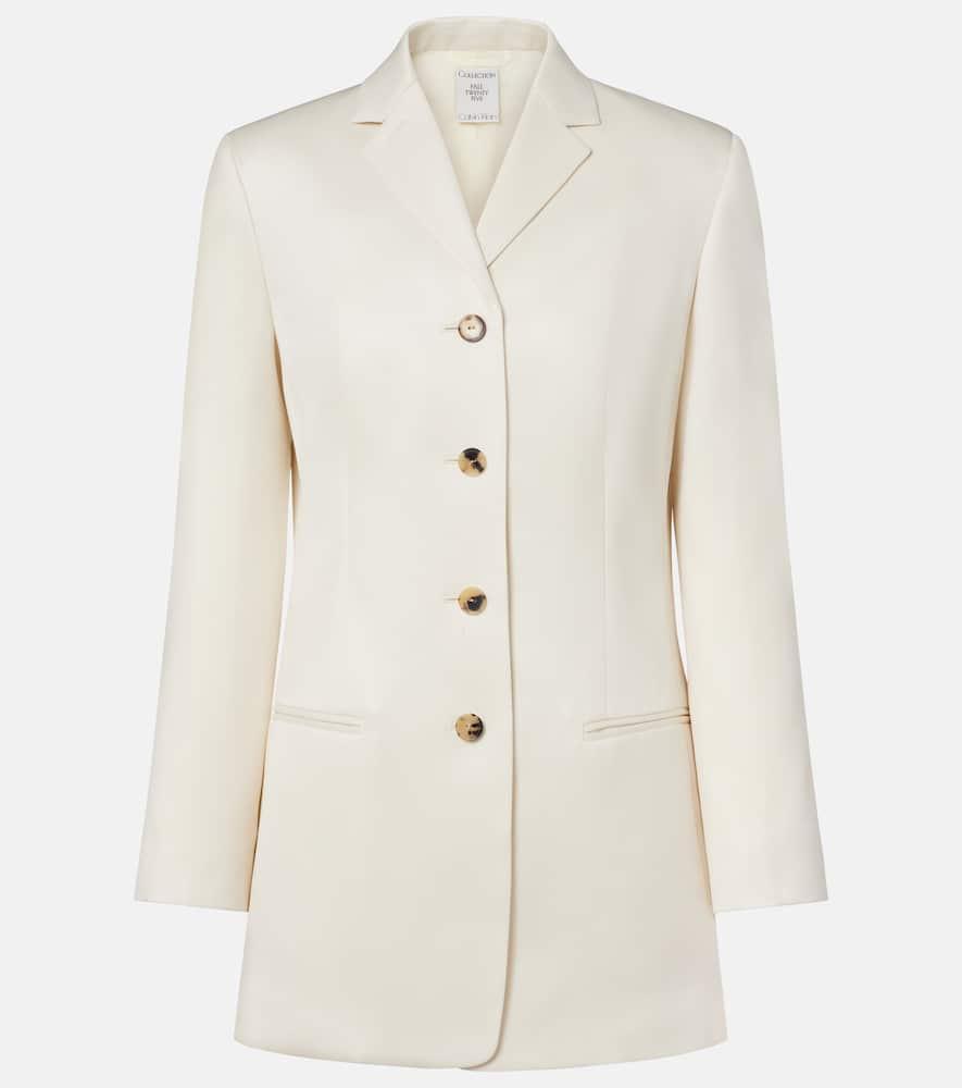 calvin klein collection adrian wool and silk blazer
