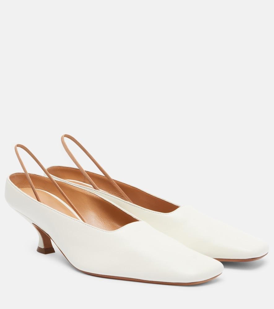 calvin klein collection anna leather slingback pumps