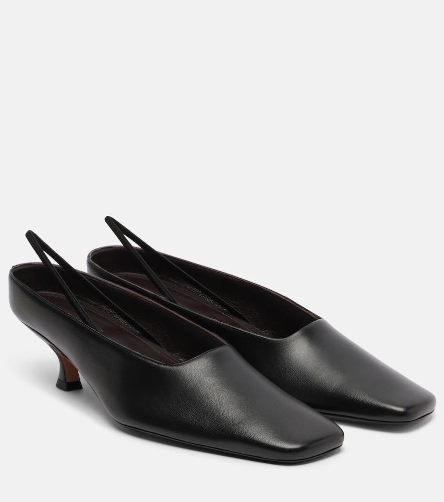 calvin klein collection anna leather slingback pumps