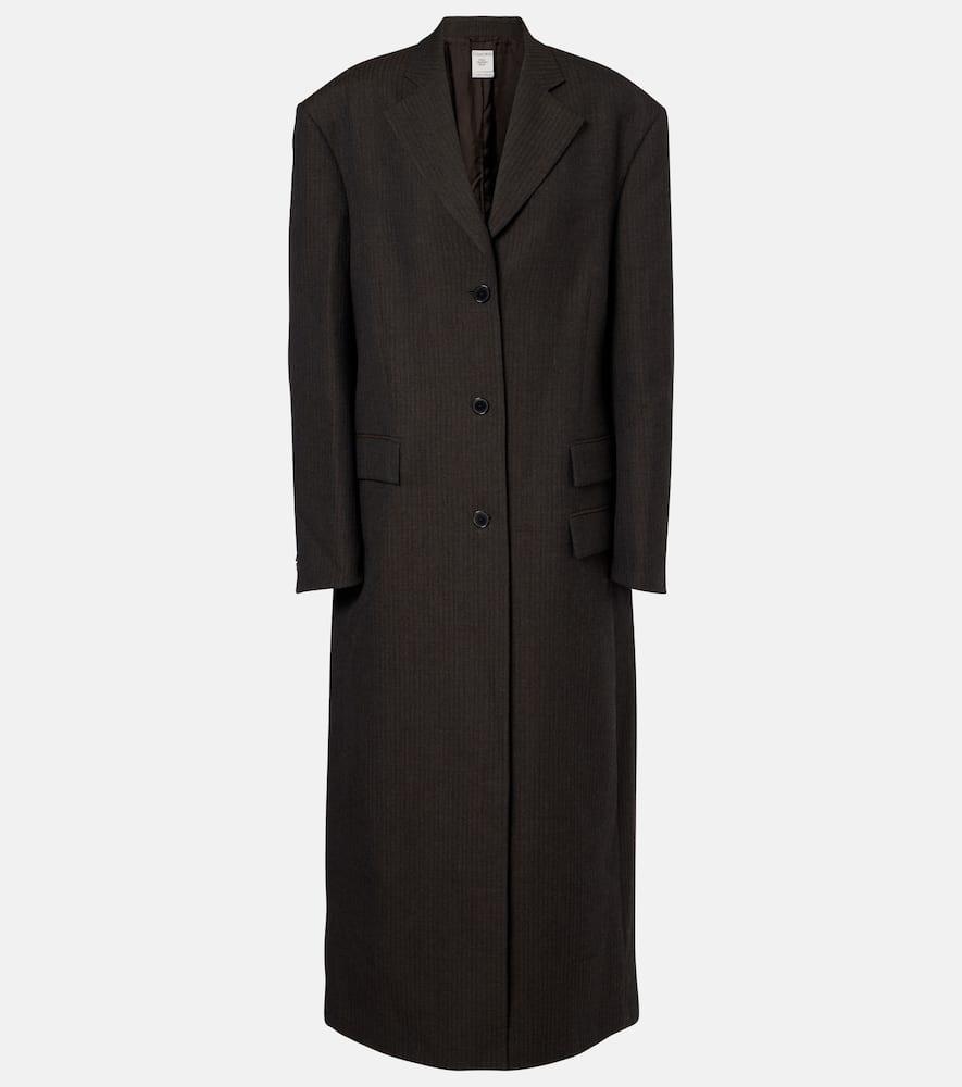calvin klein collection brooke striped wool coat