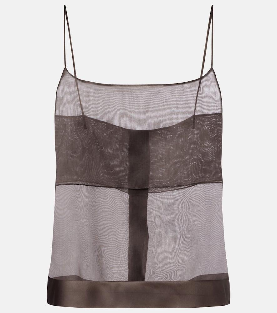calvin klein collection carmen sheer silk camisole