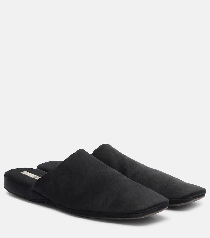 calvin klein collection hugh satin mules