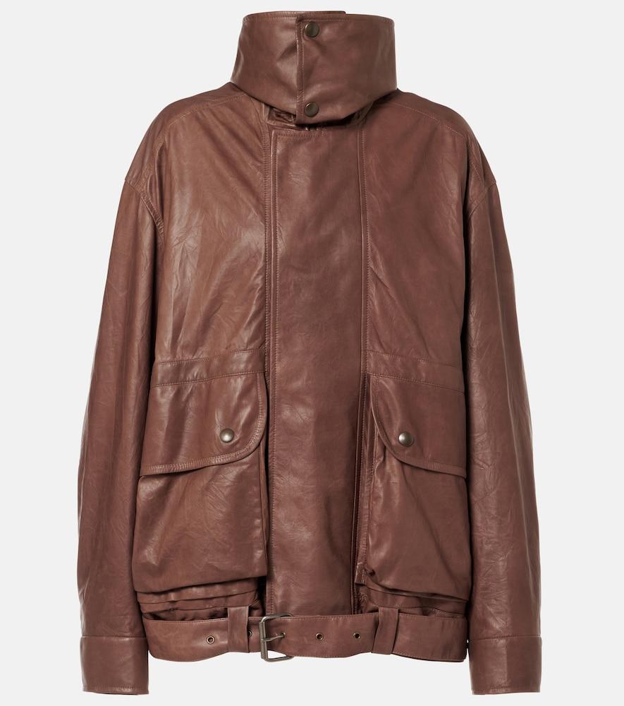 calvin klein collection isa leather jacket