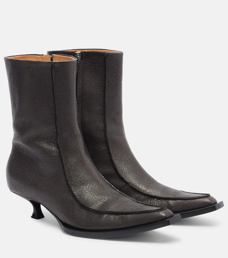 calvin klein collection jodi leather ankle boots