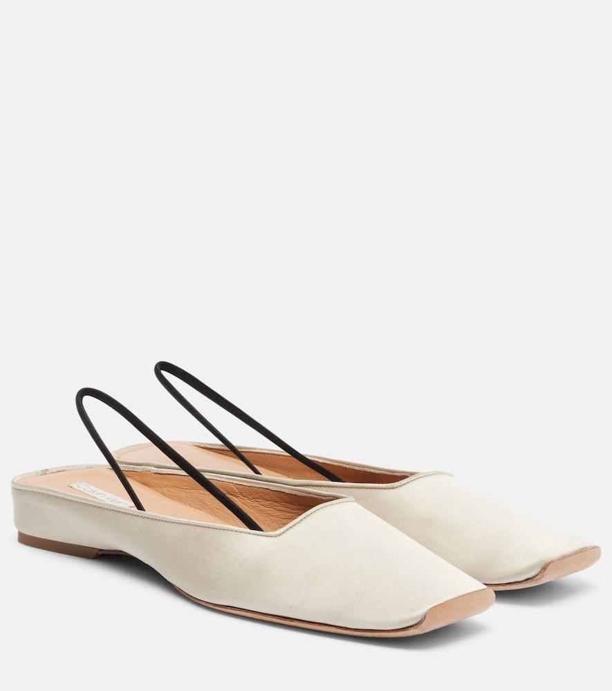 calvin klein collection kate leather slingback flats