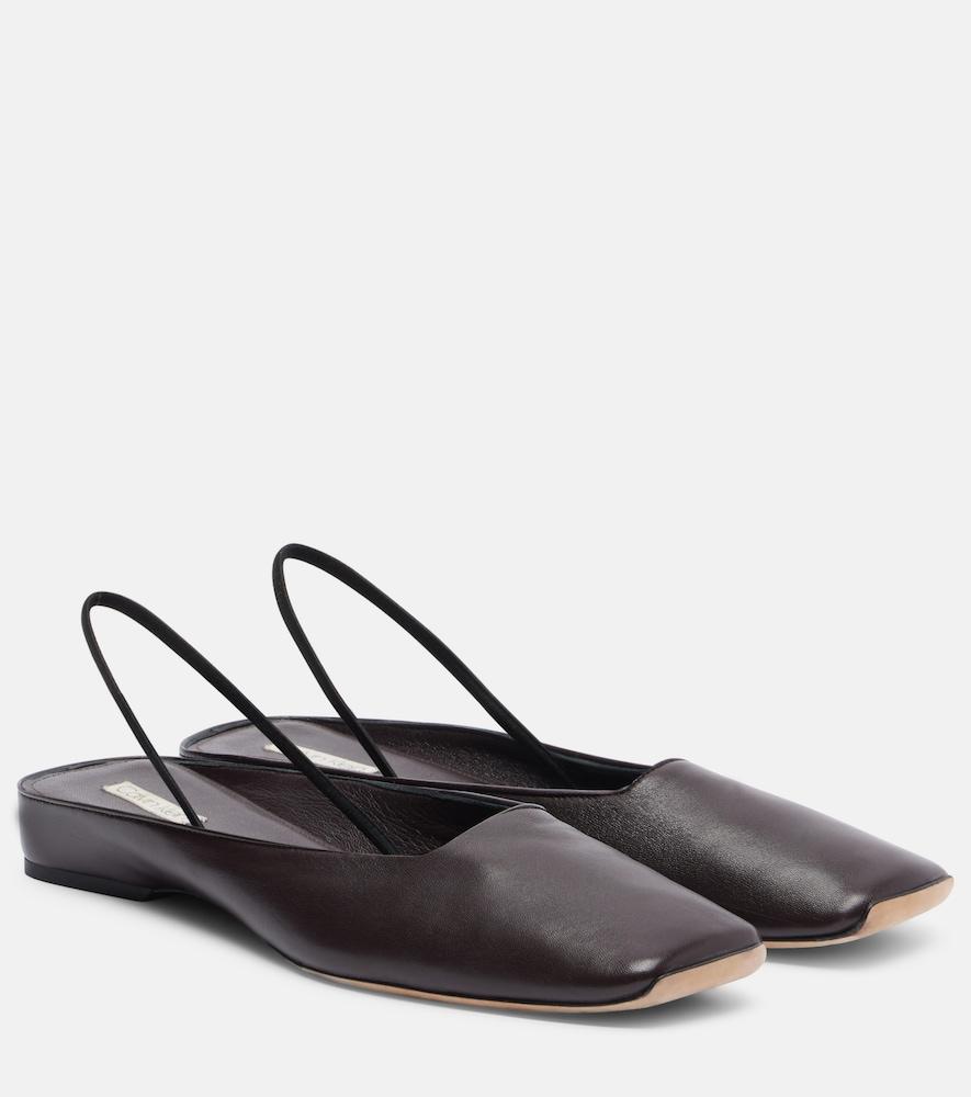 calvin klein collection kate leather slingback flats