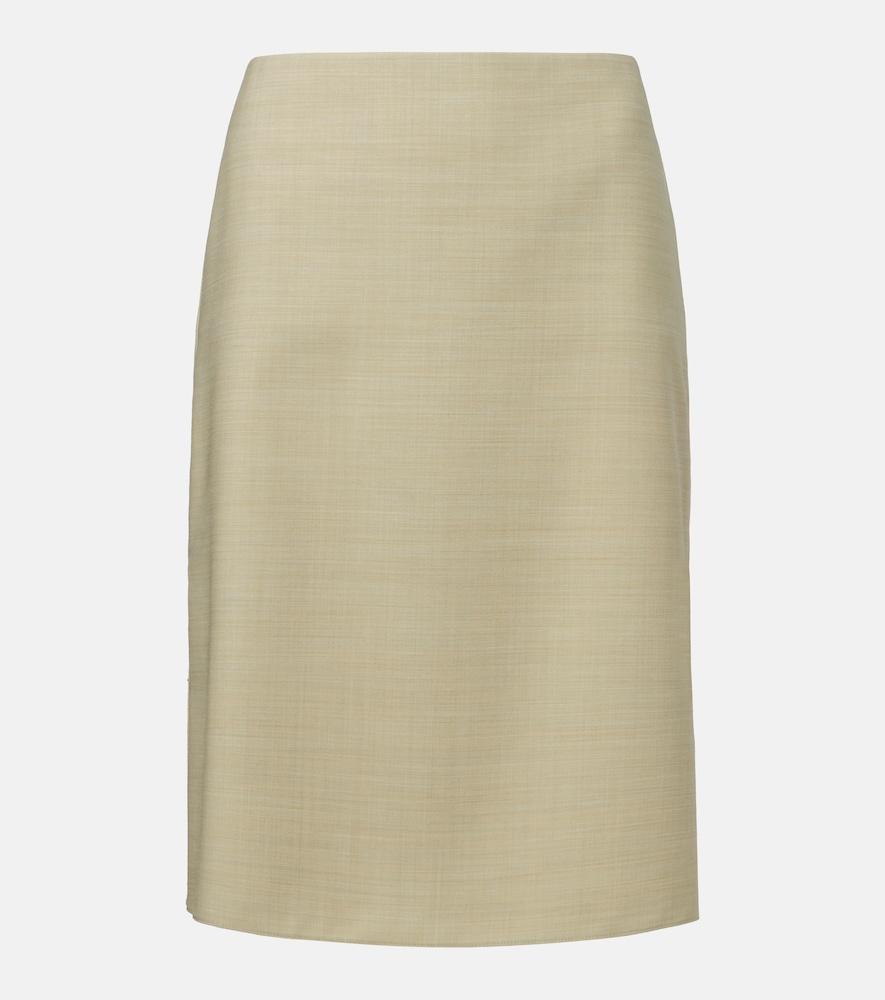 calvin klein collection lunas wool midi skirt