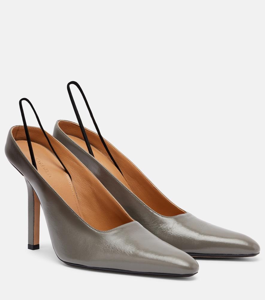 calvin klein collection suki leather pumps