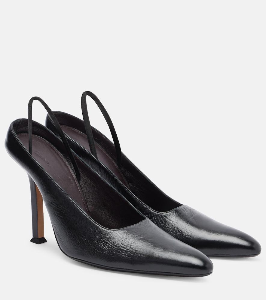 calvin klein collection suki leather slingback pumps