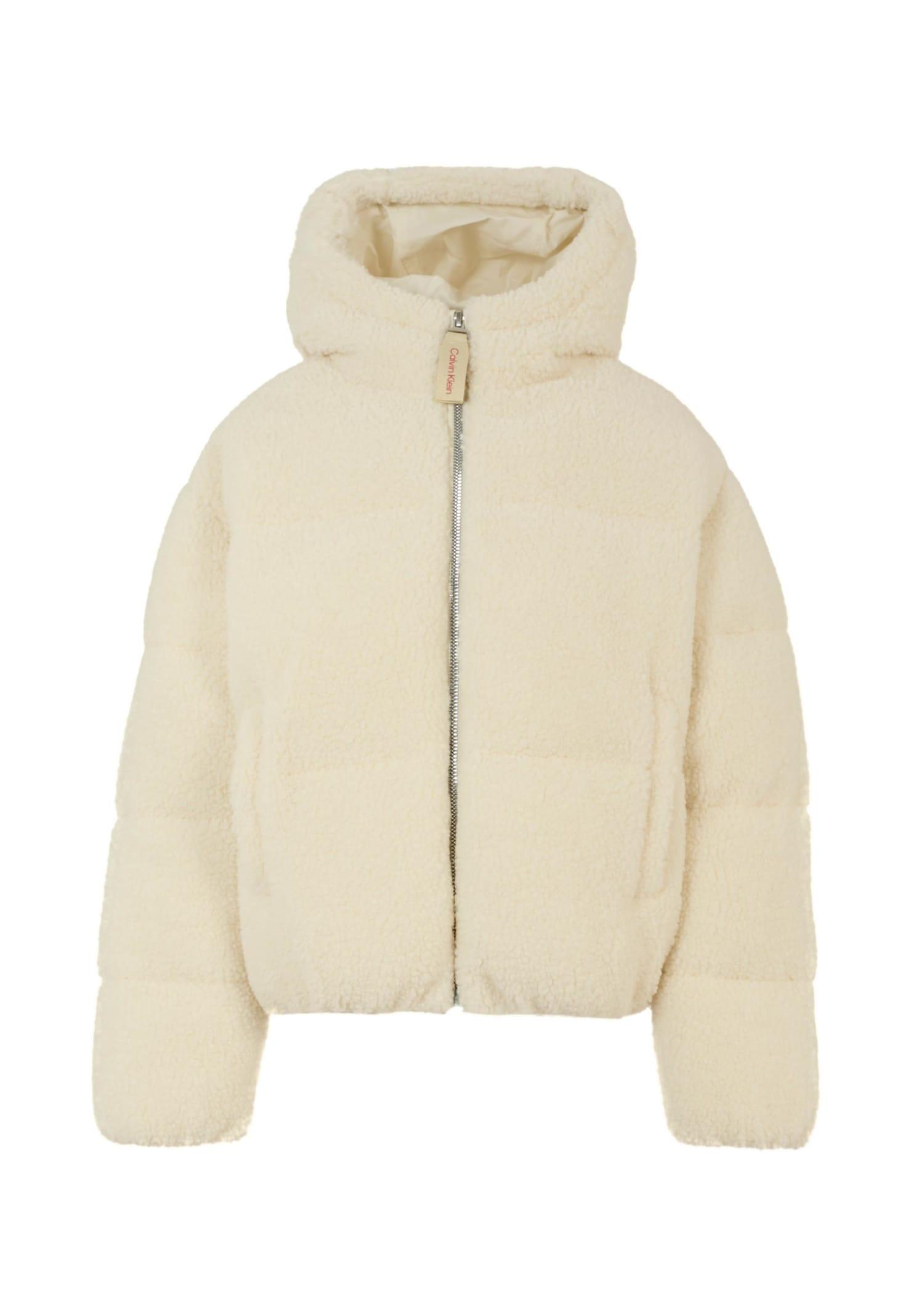 calvin klein ivory down jacket for girl