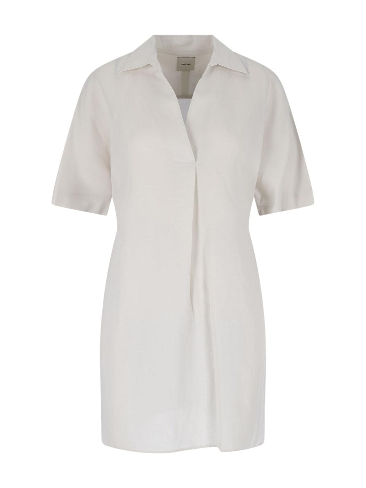 calvin klein mini chemisier dress