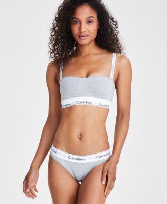 calvin klein modern cotton lightly lined bandeau bikini underwear