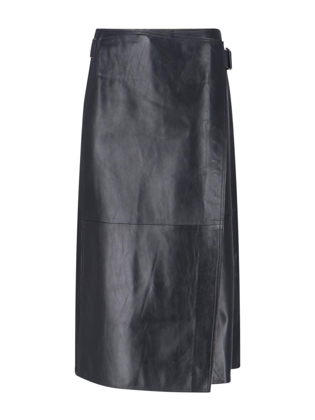 calvin klein nappa midi skirt
