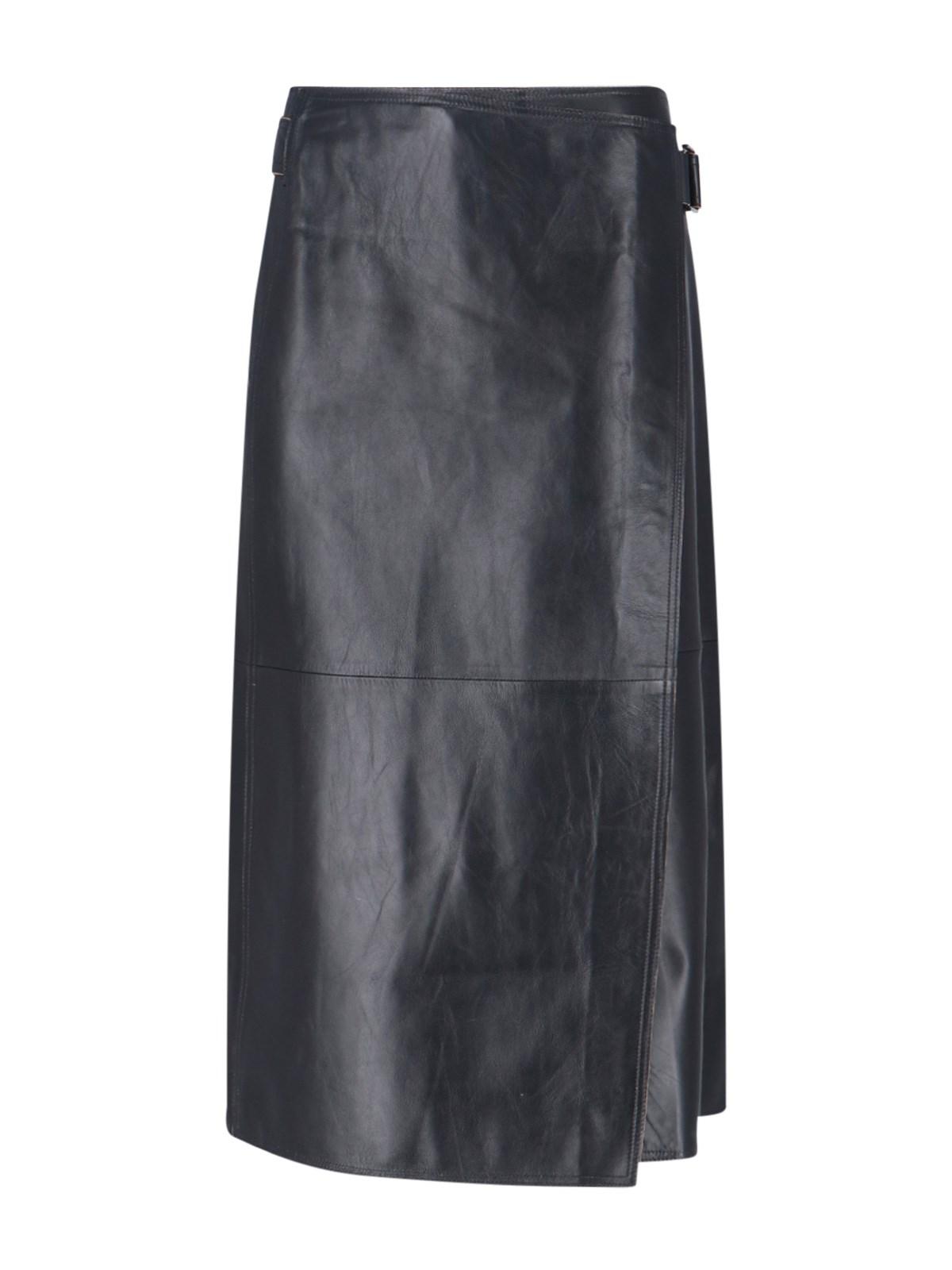 calvin klein nappa midi skirt