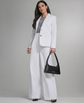 calvin klein petite two button jacket modern fit pants