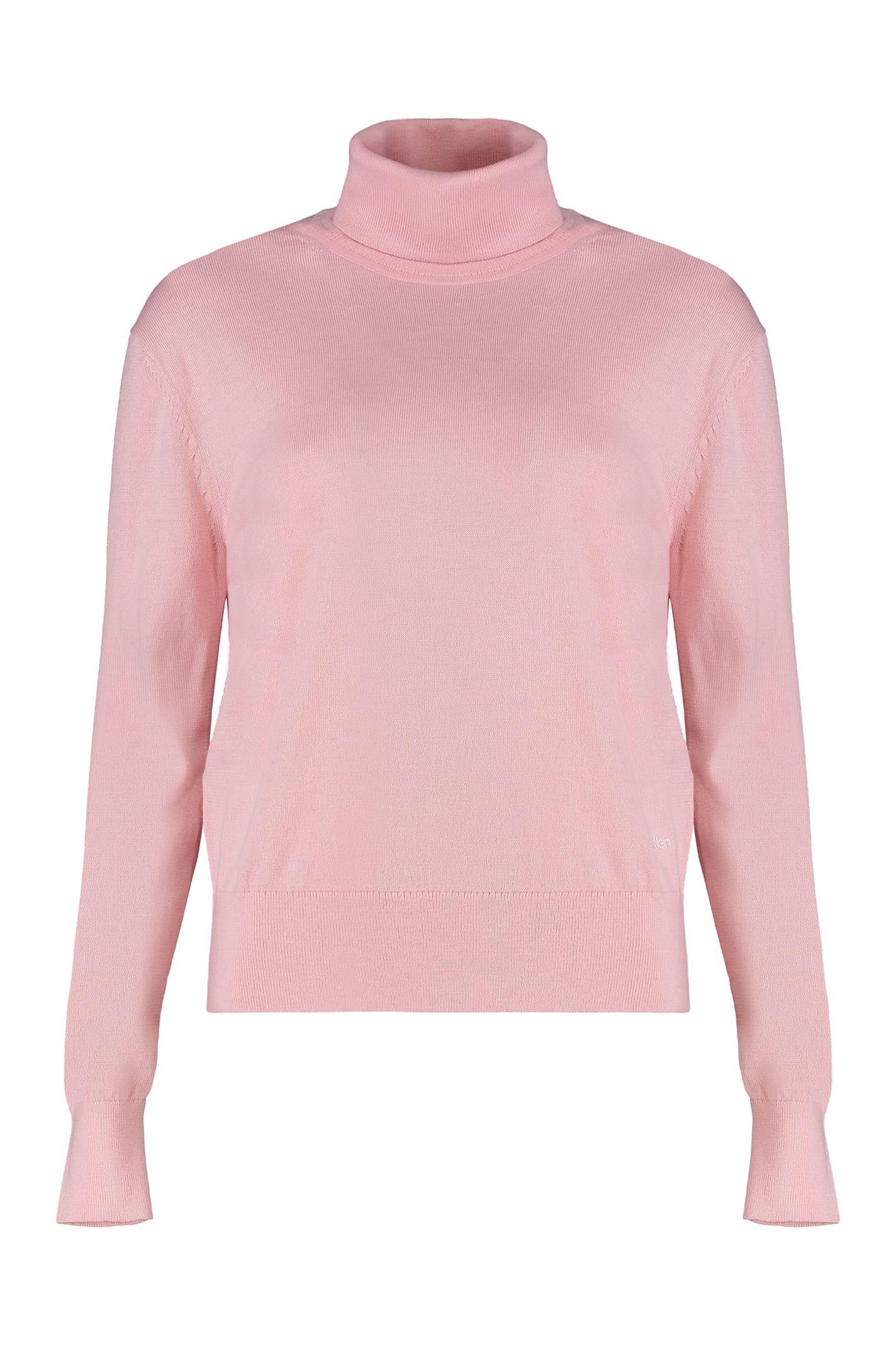 calvin klein turtleneck sweater in merino wool