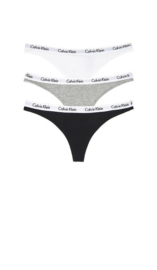 calvin klein underwear carousel 3 pack underwear in white,black,grey.