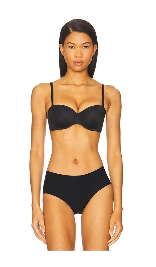 calvin klein underwear lightly lined strapless bra in black.